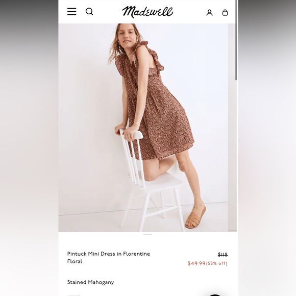 Madewell Pintuck Florentine Floral Mini Dress - Picture 4 of 11